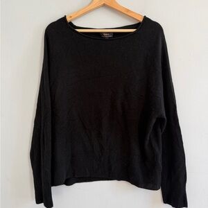 Quince Women’s Mongolian Cashmere Boatneck Sweater Black M